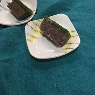 小豆と抹茶の羊羹